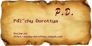 Péchy Dorottya névjegykártya